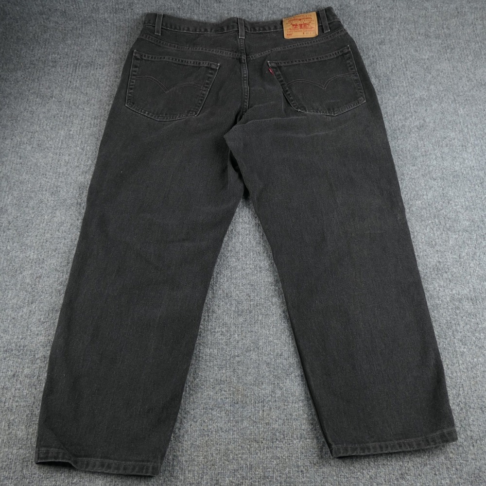 Vintage Levis 550 Jeans Mens 40x30 (38x27.5) Relaxed Black Denim Casual Workwear - Picture 3 of 13